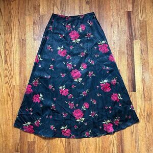 Vintage La Belle Dark Floral Maxi Skirt